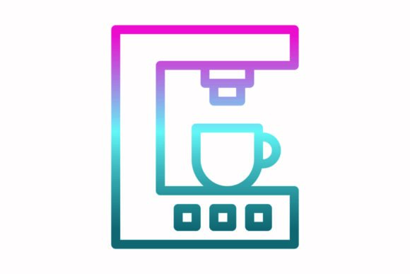 A Coffee Rainbow Icon for Real-World Embroidery