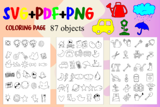 A Designer’s Review of the 87 Objects Fun Coloring Pages Graphics Bundle