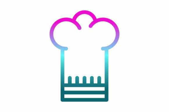 A Rainbow Chef Hat Icon for Lively Brand Graphics