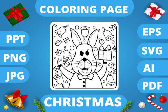 Christmas Coloring Page for Kids 18 V3: A Festive Delight