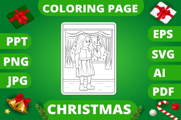 Christmas Coloring Page for Kids 25 V2: A Perfect Graphic Asset