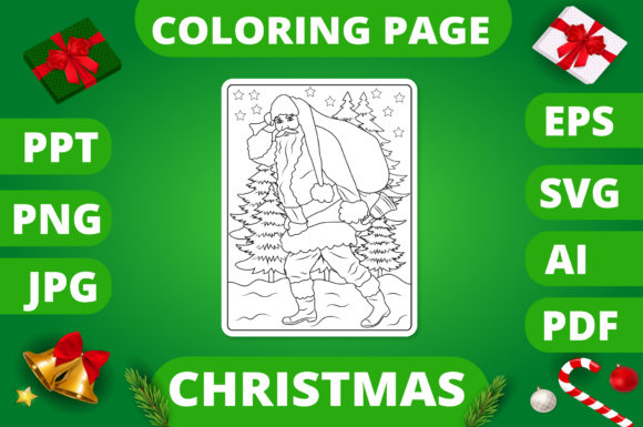 Christmas Coloring Page for Kids 3 V2: A Graphics Gem