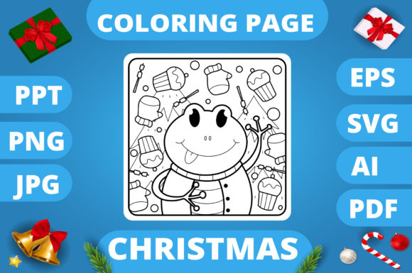 Christmas Coloring Page for Kids 30 V3: A Perfect Graphics Asset