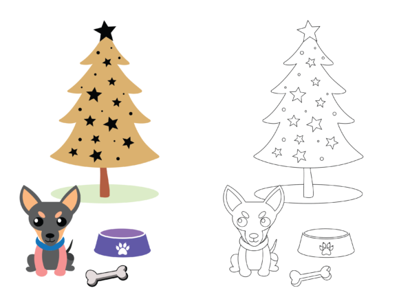 Coloring for Kids: A Festive Graphic for Local Brands