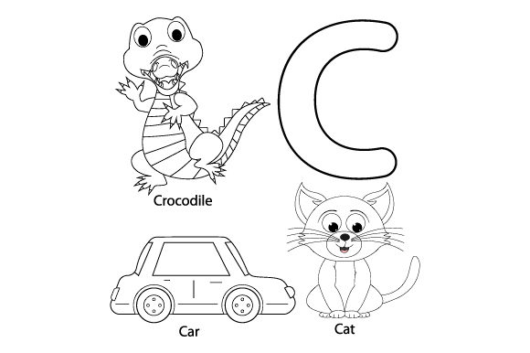 Coloring the Letter C: A Playful Graphics Asset for Children's Brands