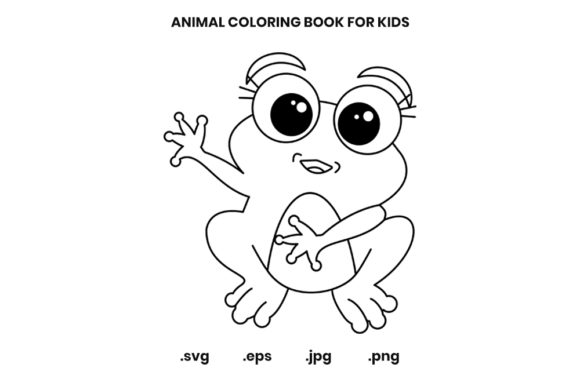 Frog Coloring Book Page for Kids: A Creative Graphics Asset