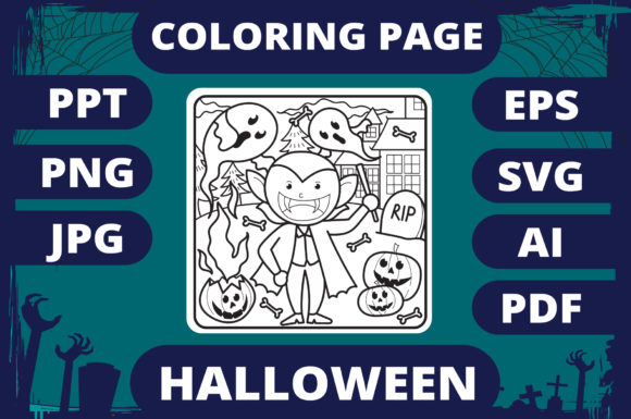 Halloween Coloring Page for Kids 2 V2: A Must-Have Graphic