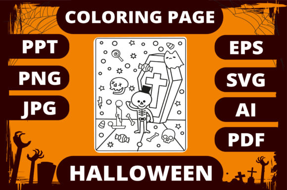 Halloween Coloring Page for Kids 20: A Graphics Must-Have