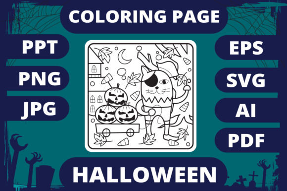 Halloween Coloring Page for Kids 20 V2: A Graphics Gem