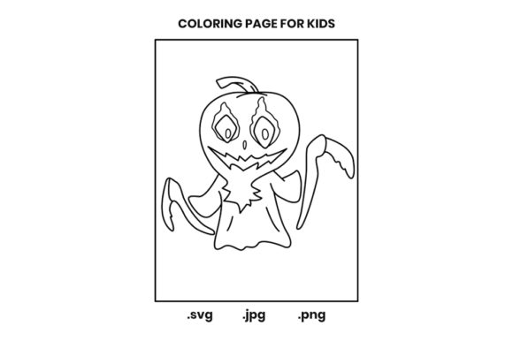 Halloween Coloring Page for Kids: A Creative Graphics Asset