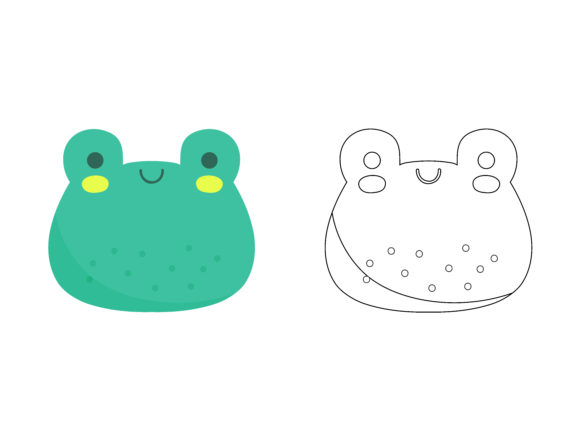 Kids Coloring Animal Frog Vector for Creative Graphics