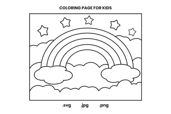 Rainbow Coloring Page for Kids: A Graphics Review