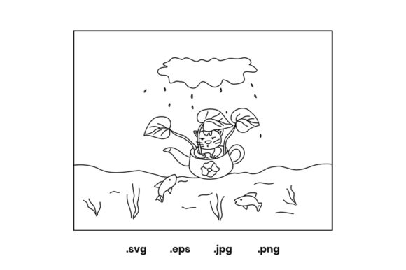 Review: Cat and Fish - A Versatile Coloring Book Graphic