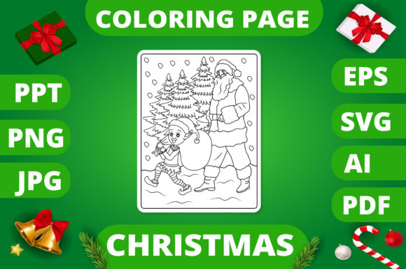 Review: Christmas Coloring Page for Kids 21 V2 Graphics
