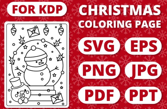 Review: KDP Christmas Coloring Page for Kids 19 Graphics