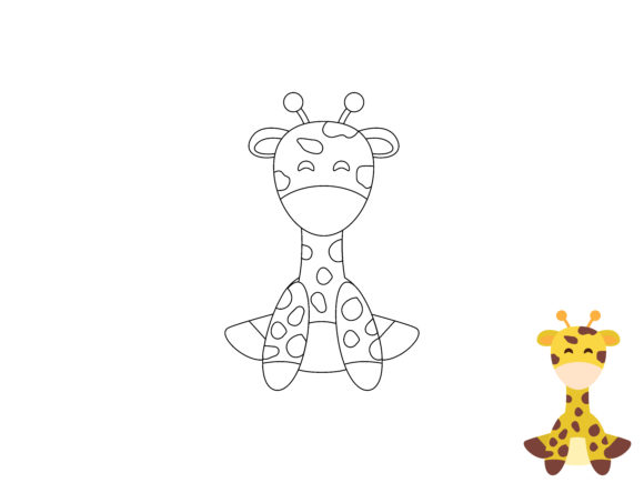 Review: Kids Coloring Giraffe Animal Vector for Graphics