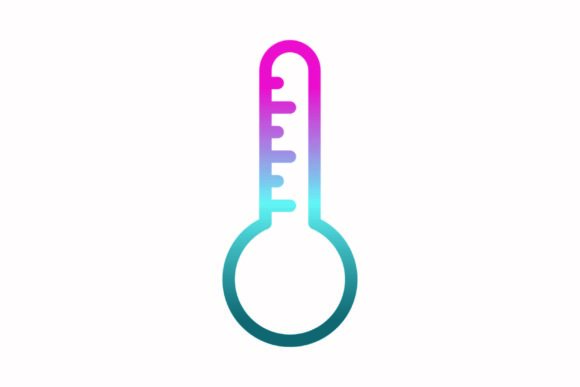 The Thermometer Rainbow Icon as a Graphic Design Asset