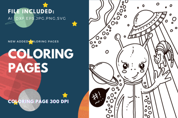 Ufo Coloring Page for Kdp: A Creative Graphics Asset